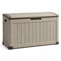 Baúl de Resina para Exterior 270L Gris y Marrón