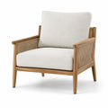 Sillón de Madera de Acacia y Cuerda con Cojines Beige