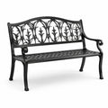 Banco de jardín de aluminio fundido negro