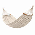 Hamaca de Algodón y Madera Beige 200x150 cm